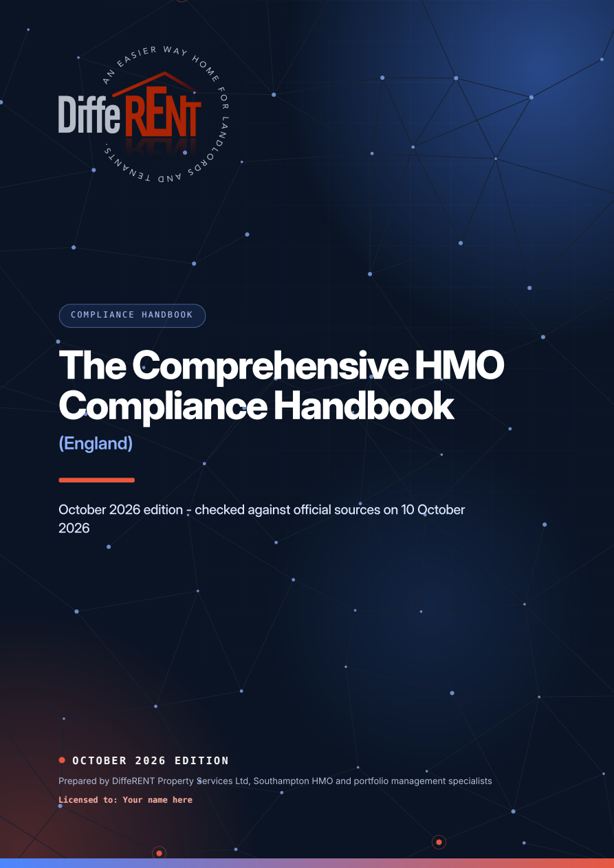 Cover of The Comprehensive HMO Compliance Handbook (England), October 2026 edition